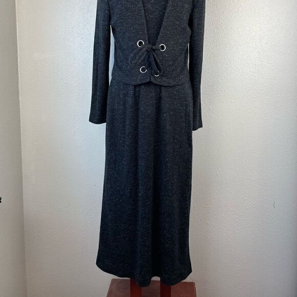 Vintage Jennifer Jeffries Two-Piece Cropped Cardigan Sweater Top & Dress EUC - Picture 3 of 11